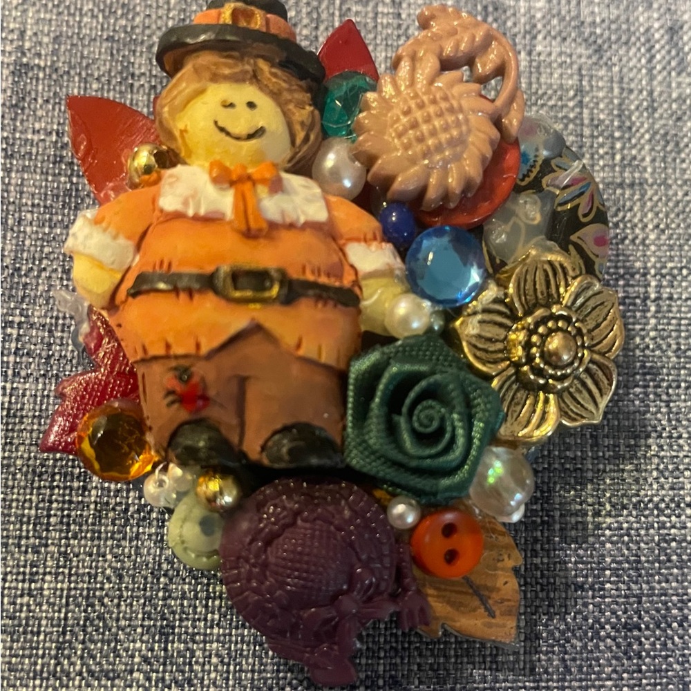 Autumn Accessories in Orange and Brown with Figurine and Flower Designs